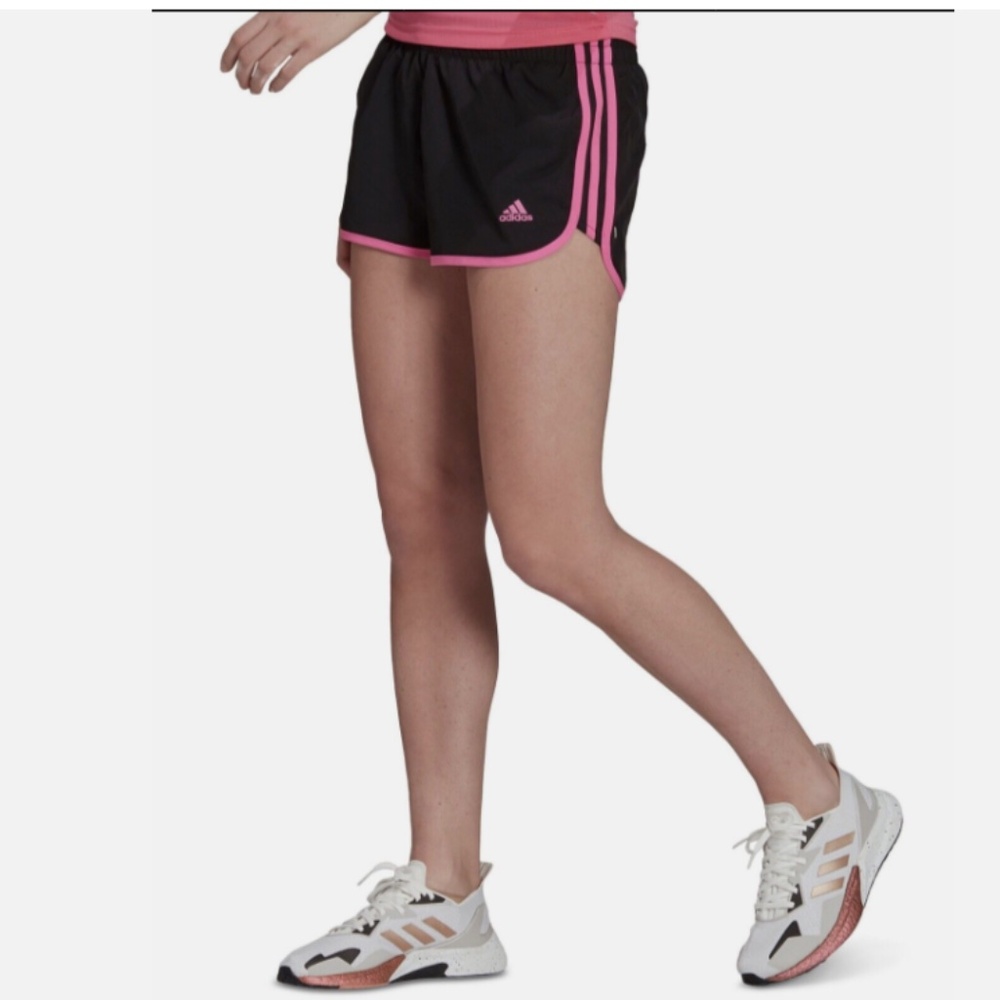 ADIDAS Women's M20 Short Black /Screaming pink H25441 NWT $30